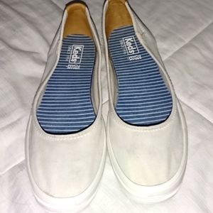 Bryn twill Keds white slip on shoes